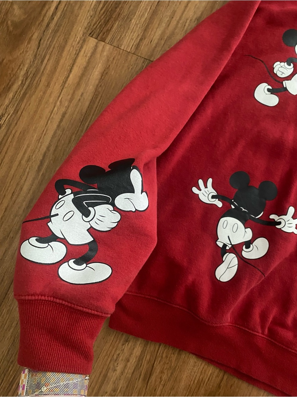 Disney Red Mickey Mouse Graphic Crewneck Sweatshirt - Picture 2 of 9